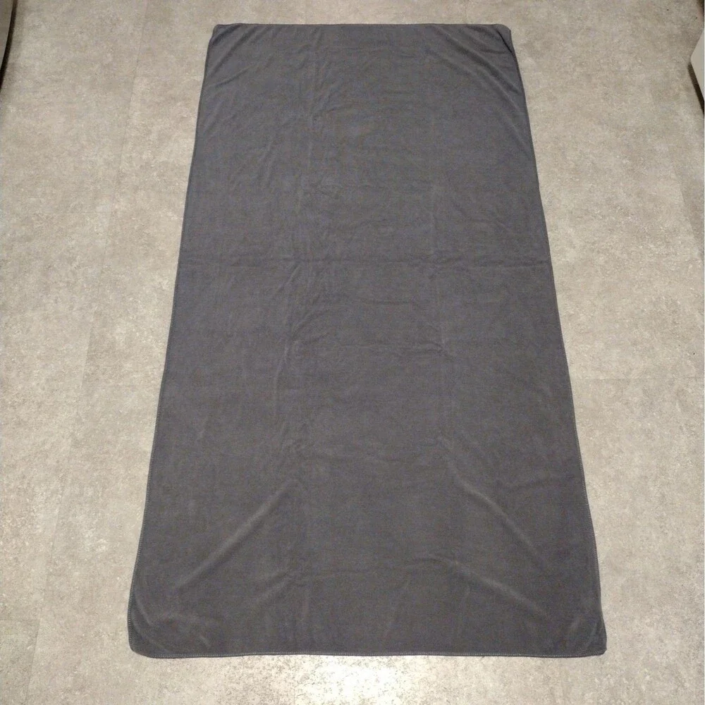 JML 100% Microfiber Bath Towel Gray 30x60 Absorbent Fast Dry Soft Low Hair Frizz